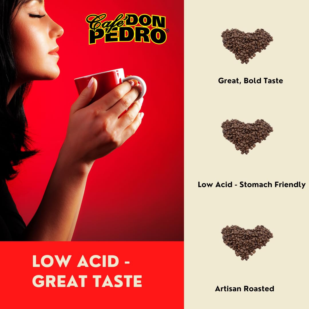Café Don Pedro Café Decaf Americano 11.5 oz, Bajo en Ácido