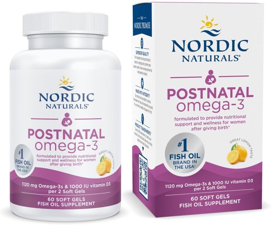 Omega-3 Postnatal Nordic Naturals, 60 Soft Gels, Vitamin D3