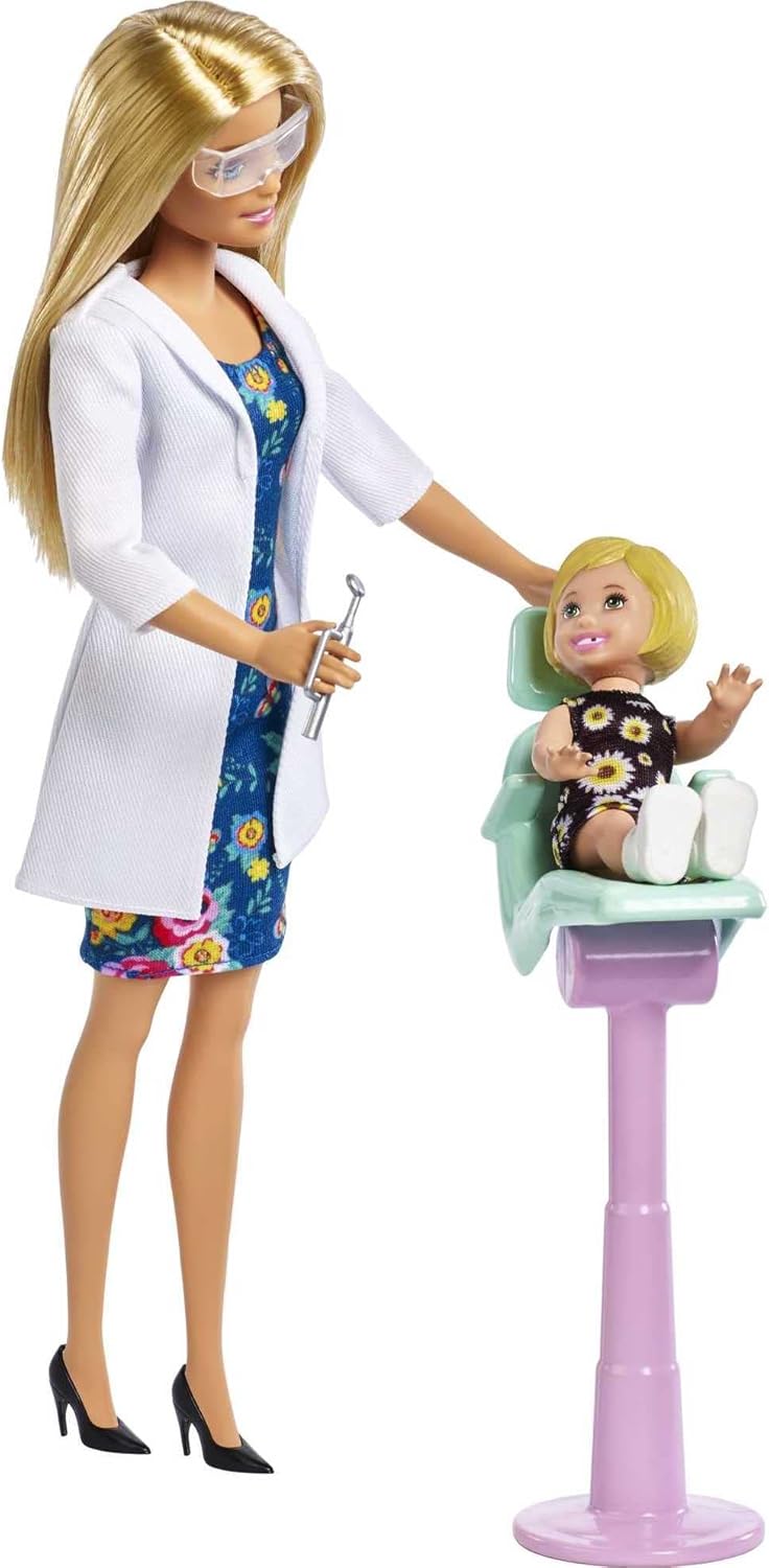 Set de Juego Barbie Carreras, Dentista, Muñeca y Accesorios