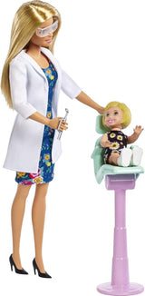 Set de Juego Barbie Carreras, Dentista, Muñeca y Accesorios