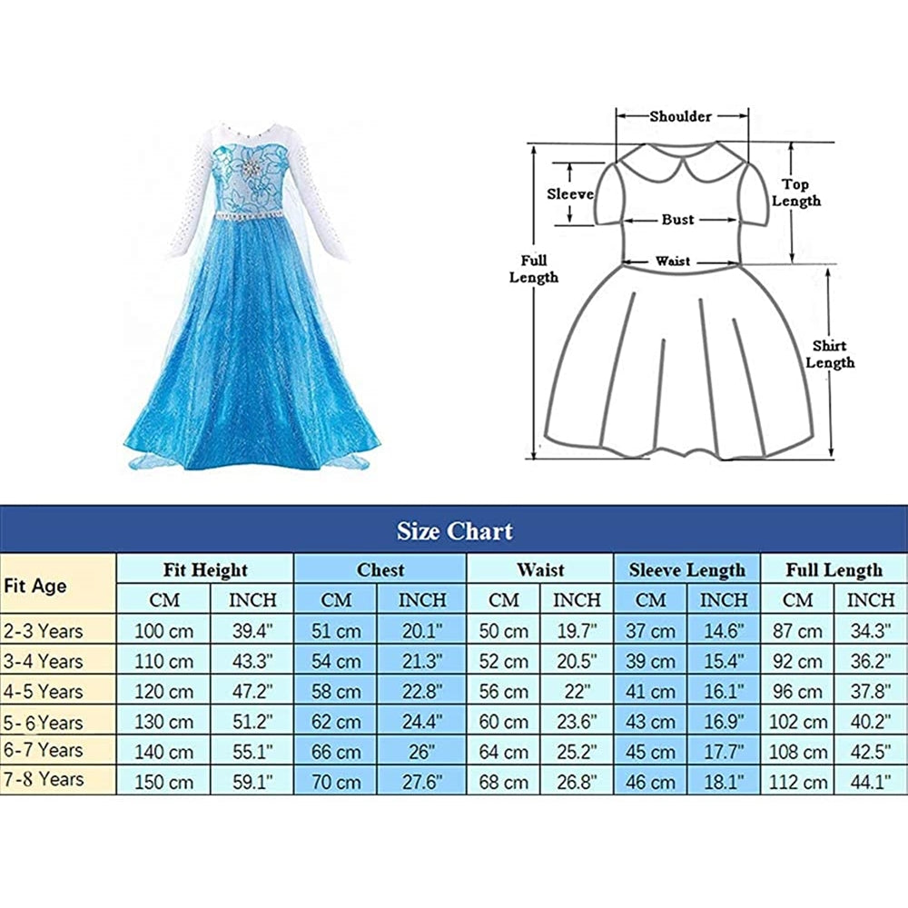 Disfraces de cosplay para niñas pequeñas talla 4 a 5 años