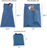 Saco de dormir para camping azul