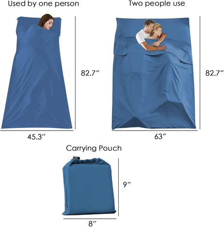 Saco de dormir para camping azul