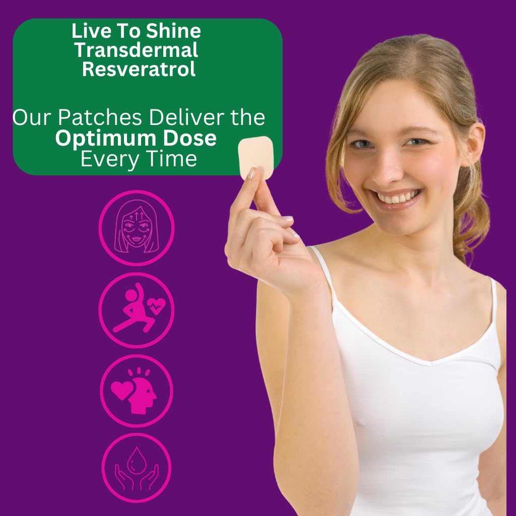 Parche Resveratrol Live To Shine Antioxidante Salud 30und