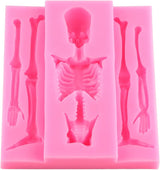 Molde de Calavera de Silicona para Decoración de Pasteles