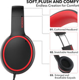 Auriculares RORSOU R10 con micrófono, ligeros y plegables