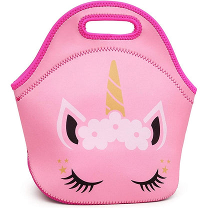 Morral escolar impermeable para niñas de unicornio rosado