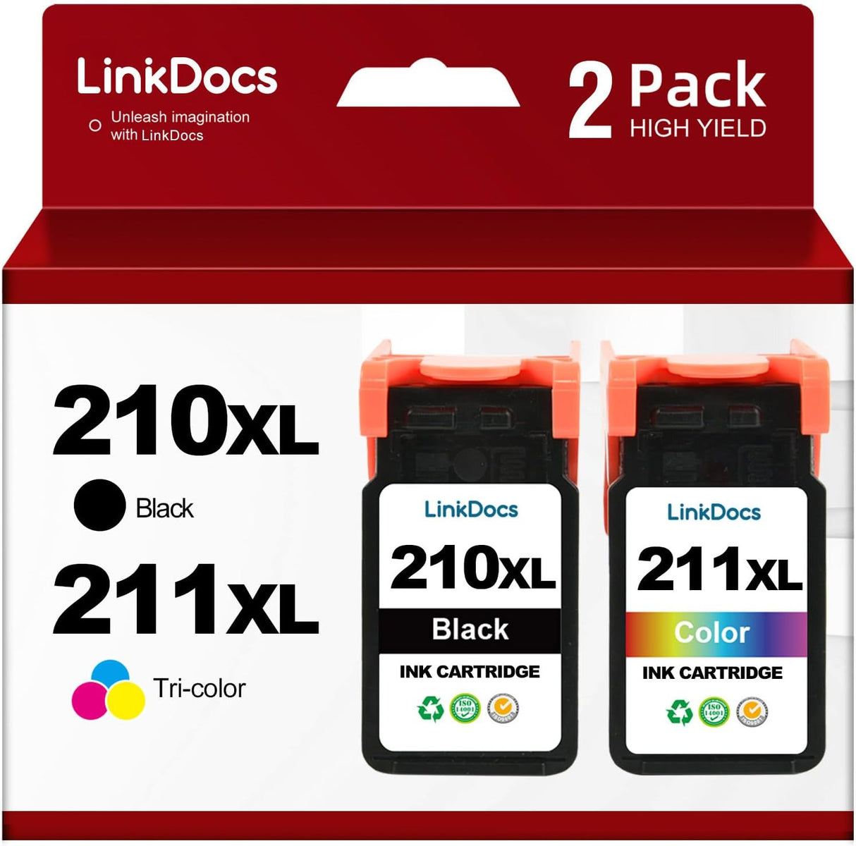 Cartuchos de tinta remanufacturados Canon 210XL y 211XL PIXMA