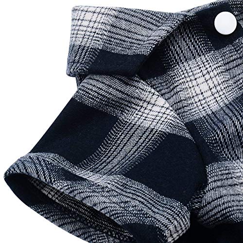 Koneseve - Camiseta para perro, diseño de cuadros, para mascotas, para gato, transpirable, para perros pequeños, medianos, grandes, cachorros, suaves, casuales, acogedores, de Halloween, de Acción de Gracias de Navidad,