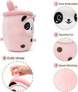 Peluche Boba con cara te burbujeante de panda  13.7 pulgadas