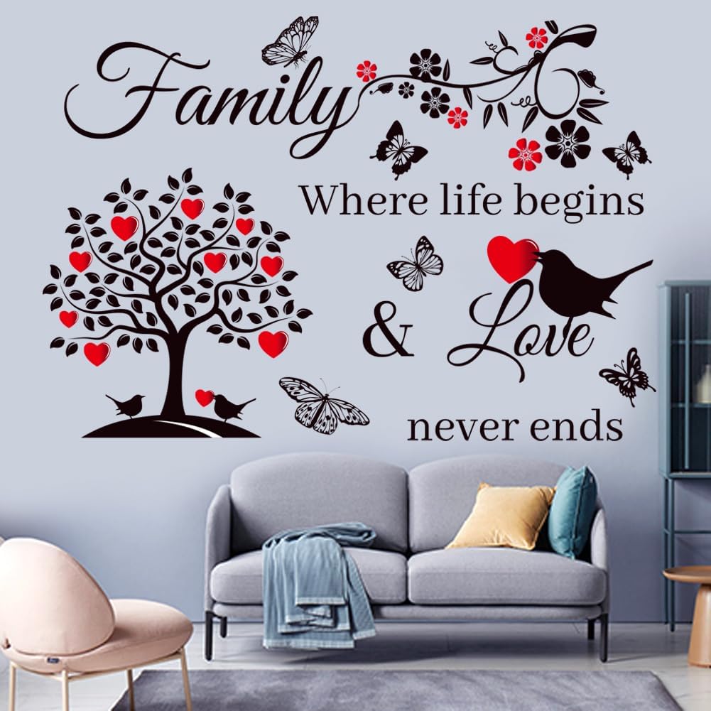 Adhesivo de Pared Familiar, Decoración Inspiradora para el Hogar