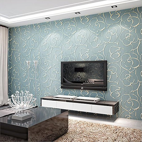 Q Papel pintado no tejido moderno minimalista en relieve 3D