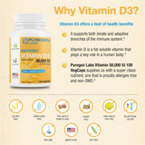 Vitamin D3 50,000 IU Puregen Labs, 100 Cápsulas Vegetales