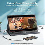 Monitor portátil KYY 15.6 1080P FHD USB-C HDMI HDR IPS
