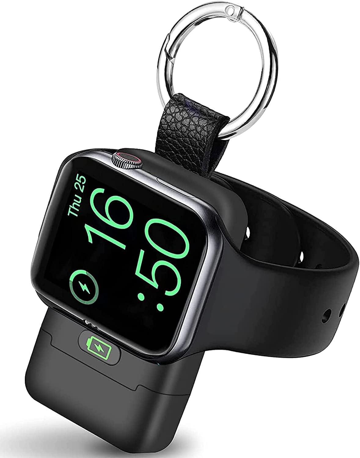 Cargador inalámbrico portátil negro para celular