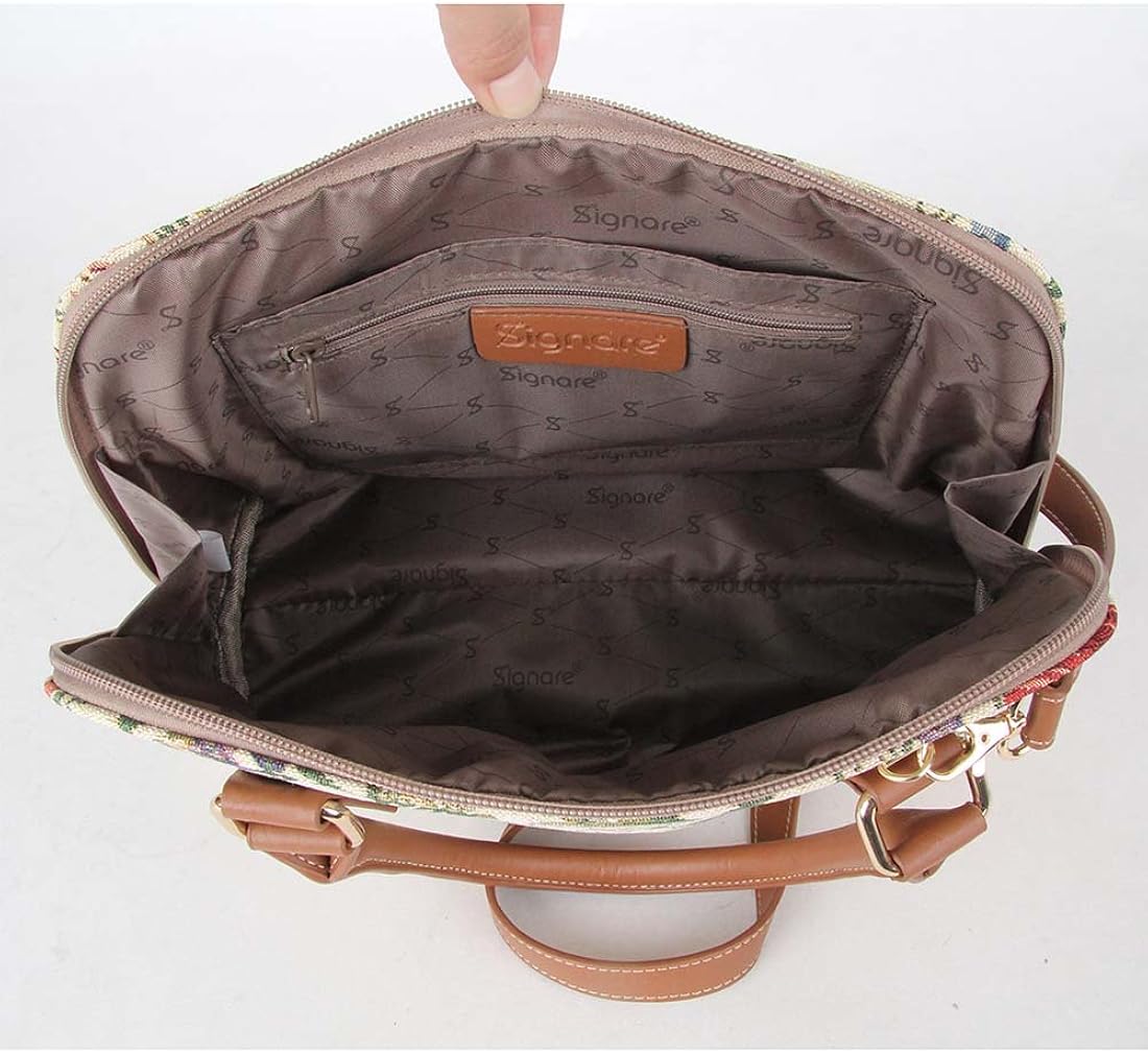 Bolso de hombro Signare con tapiz de flores para mujer