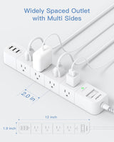 Cable de extensión de 10ft, protector de sobretensiones