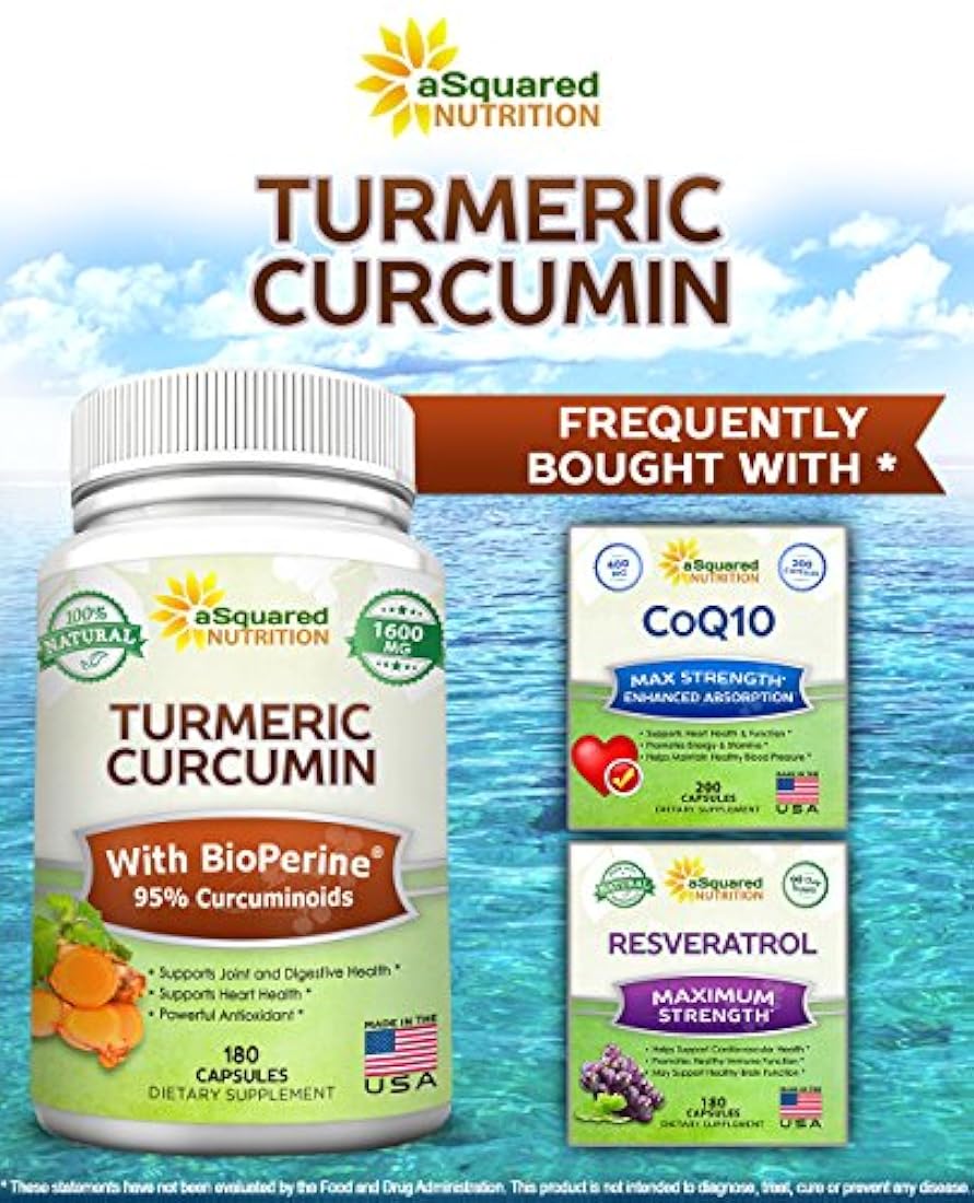 Curcumina de cúrcuma pura 1600mg con extracto de pimienta