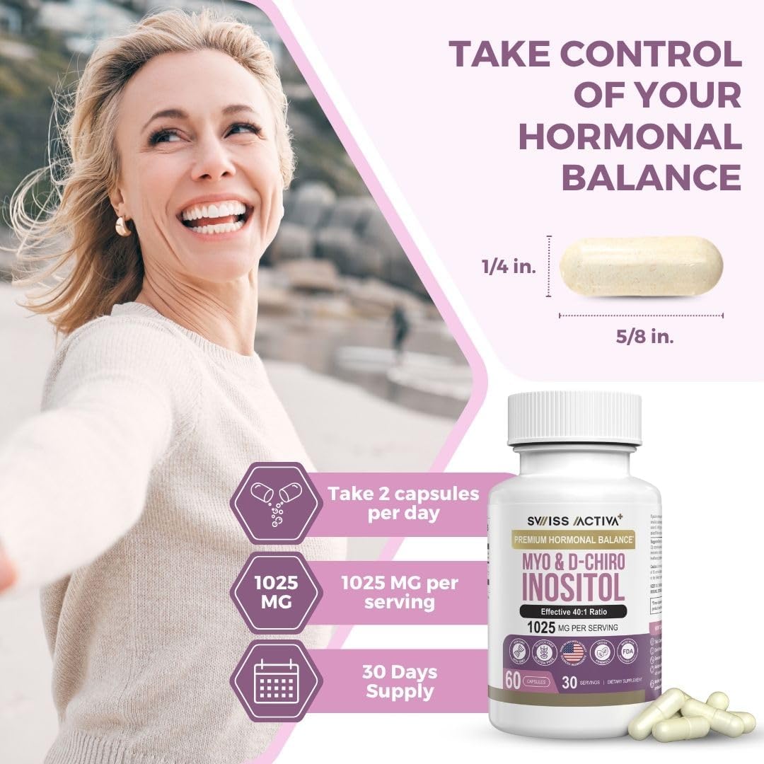 Suplemento Hormonal Swiss Activa+ Myo D-Chiro Inositol 30 días