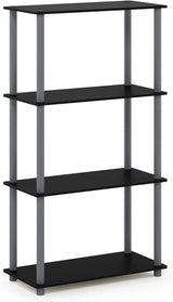 Estante Multipropósito 4 Niveles Furinno - Modelo 99557BK/GY