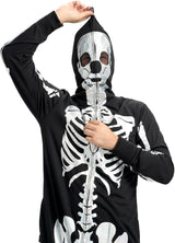Disfraz de esqueleto Tipsy Elves, cómodos, con máscara y cremallera