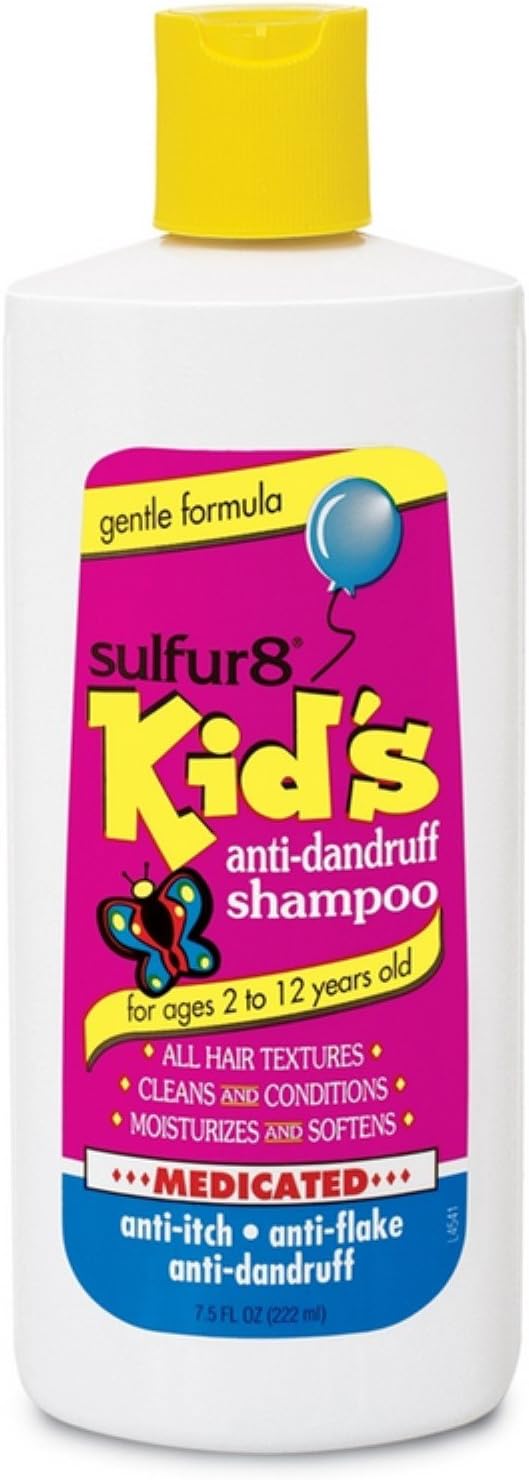 Sulphur8 Champú anticaspa medicinal para niños 7.5 onzas