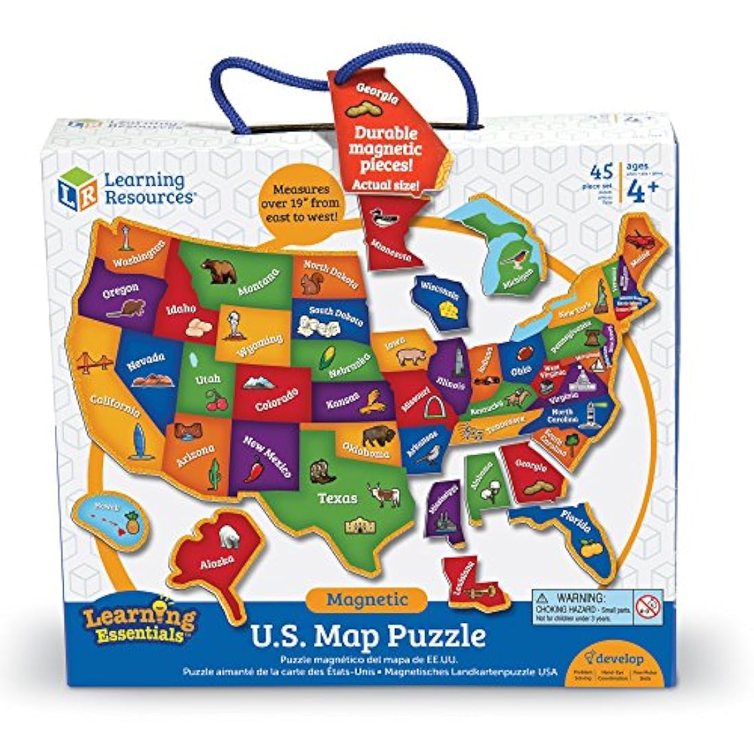 Learning Resources Rompecabeza Mapa magnético de USA