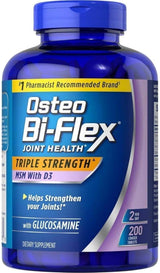 Osteo Bi-Flex Glucosamina 1500 mg, MSM 1500 mg, 200 Tabletas