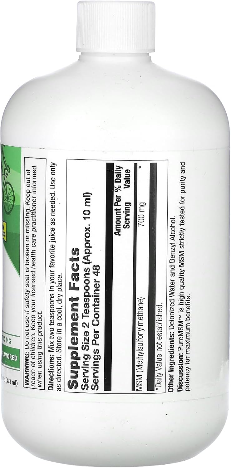 Natural Balance Pure MSM Líquido - 700 mg, 48 dosis