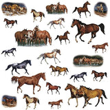 Adhesivo decorativo para pared diseño de caballos salvajes