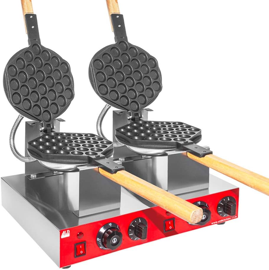 Máquina de Waffles Bubble ALDKitchen, Antiadherente, Profesional