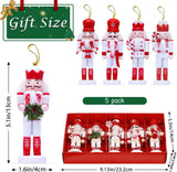 Conjunto de 5 Adornos de Cascanueces Jolik, Decoración Navideña