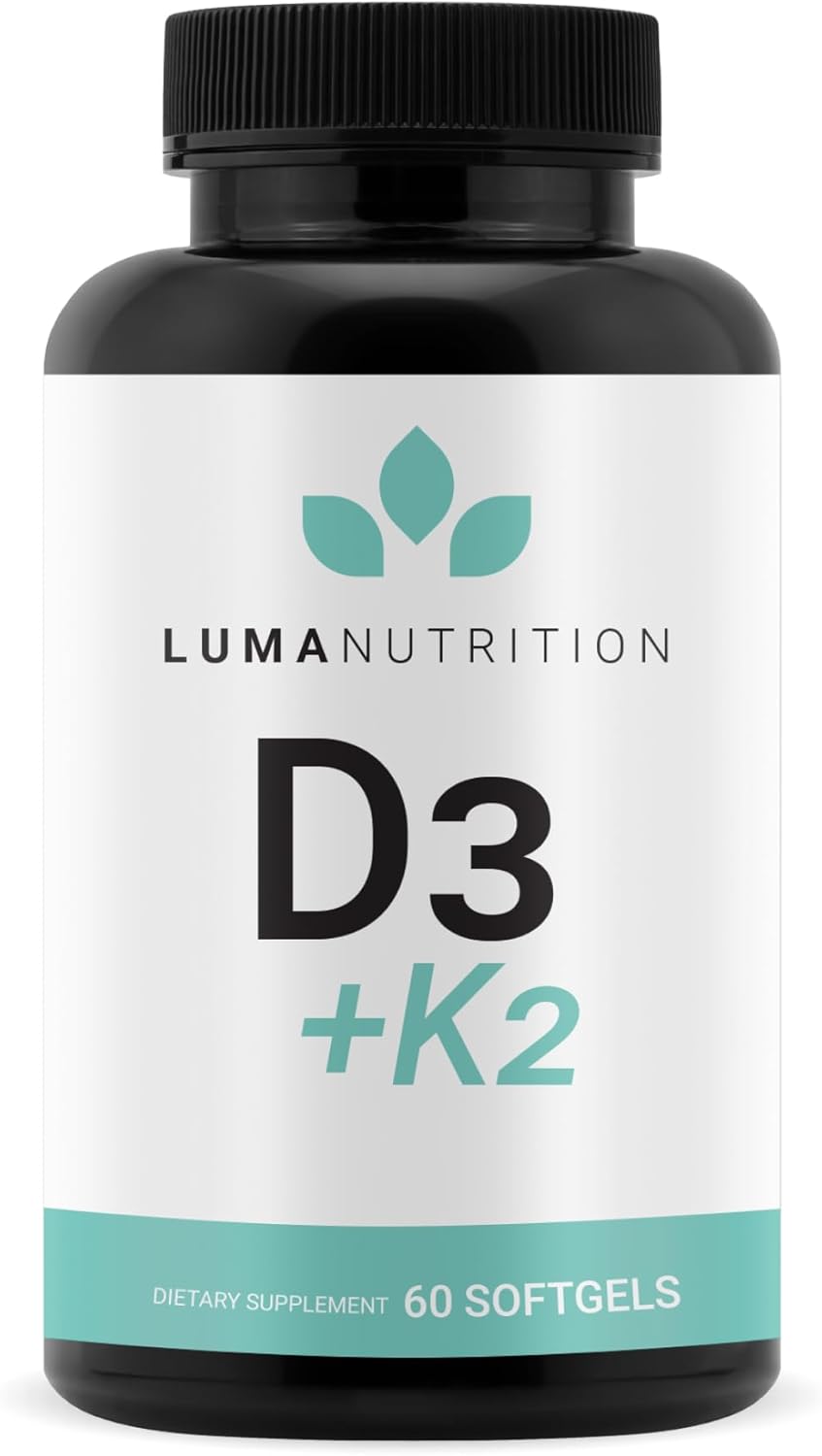 Luma D3 + K2 Vitamina 10000 IU Suplemento 60 cápsulas
