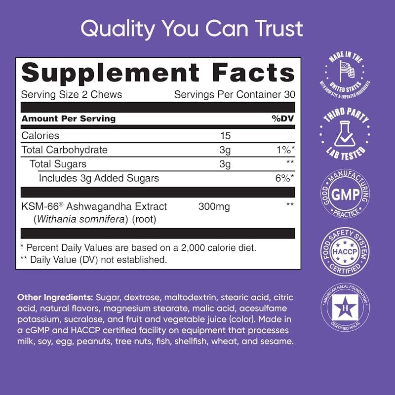 Suplemento Ashwagandha KSM-66, apoyo estrés y energía, 60 tabletas