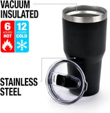Taza de Acero Inoxidable LOGOVISION 30 oz con Tapa Deslizante