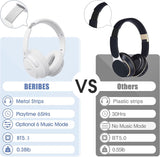 Auriculares Bluetooth Over Ear, BERIBES, 65H Autonomía, HiFi