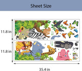 Vinilo Decorativo Animales de Selva Supzone, Elefante y León