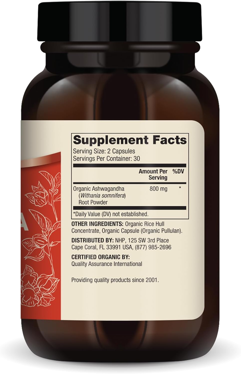 Suplemento de Ashwagandha, Dr. Mercola, Orgánico, 30 Serv.