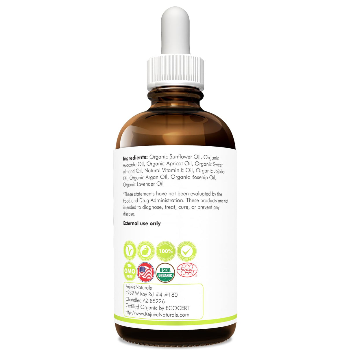 Aceite de Vitamina E 100% Natural y Orgánico USDA, Hidratante