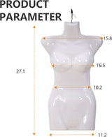 Maniquí Torso 4PCS, para exhibición, 27 pulgadas, con gancho.