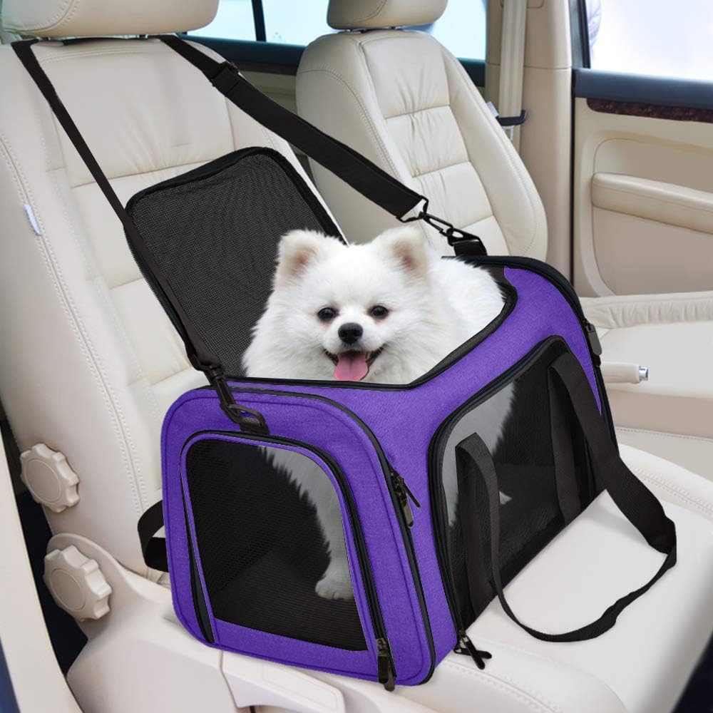 Transportín para mascotas Henkelion, suave, plegable, grande.