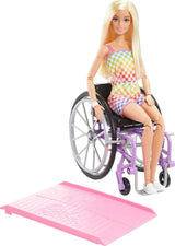 Barbie Muñeca con Silla de Ruedas y Accesorios, Fashionistas