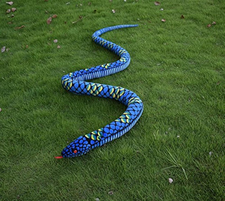 Peluche diseño de serpiente de Boa Gigante azul 113, A-cool