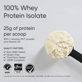 Suplemento de Proteína de Suero Isolada Sports Research® 25g, Sin OGM