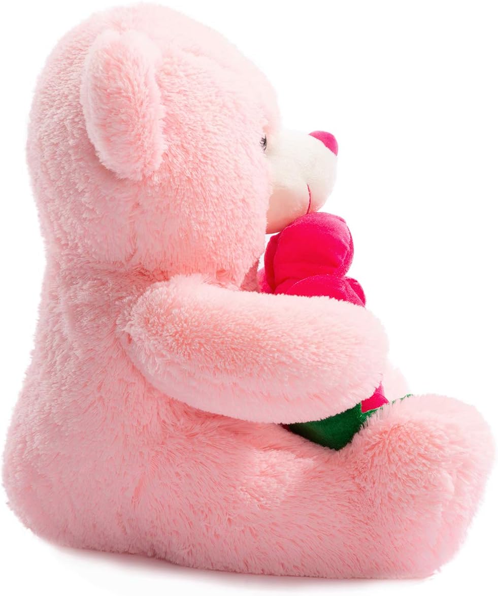 Osito de Peluche BEJOY con Rosa, 16 Pulgadas, Día de San Valentín