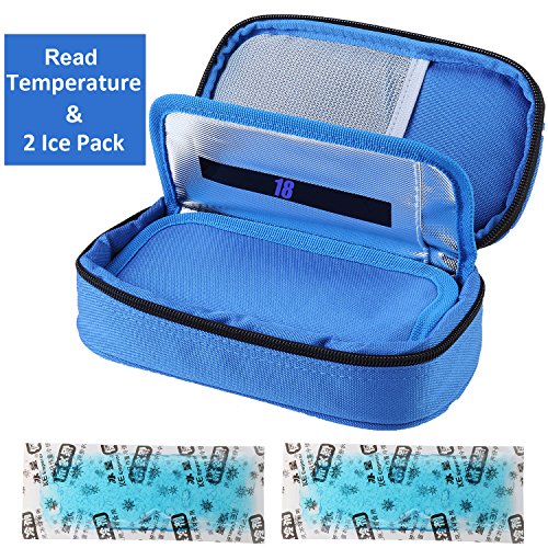 Estuche para enfriador de insulina.