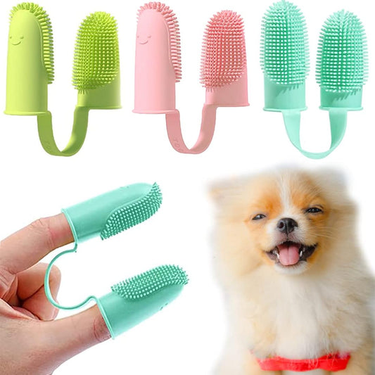 Kit de cepillo de dientes para perro paquete de 3 cepillos