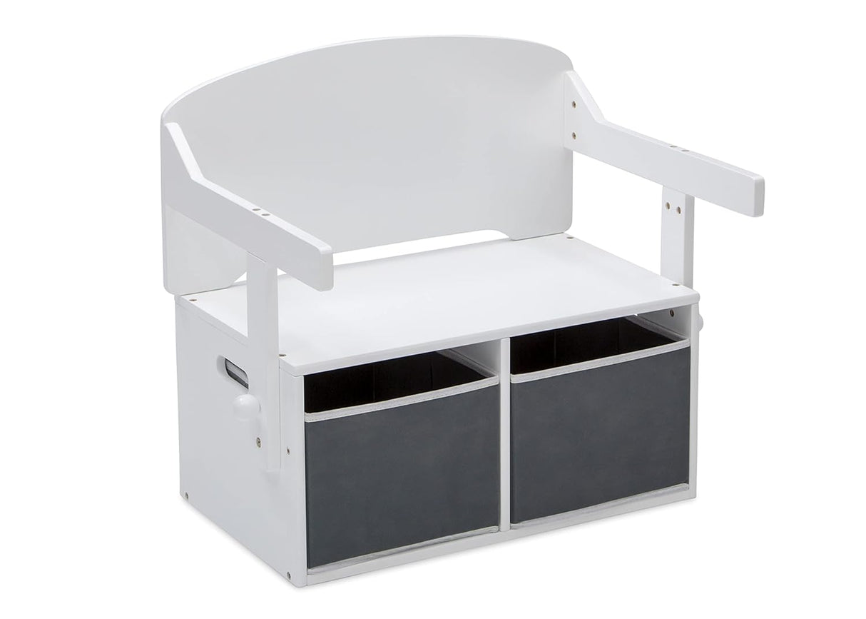 Banco de actividades convertible para niños color blanco