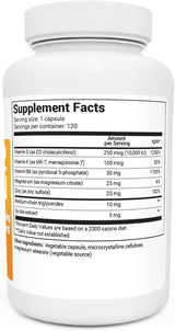 Suplemento Vitamina D3 K2 con aceite MC zinc y magnesio