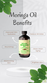 Aceite de Moringa Orgánico Prensado en Frío, Nutritivo y Antiedad
